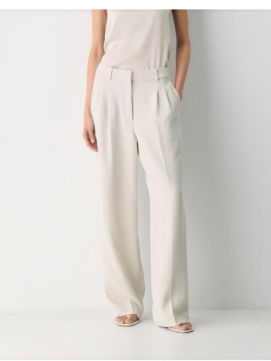 Wilfred Pants - Wilfred Cream Wide-Leg Pleated Trousers
